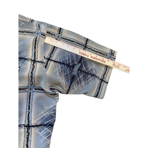 Southpole Vintage Y2K‎ Graphic Print Shirt XXL Blue White Plaid Streetwear 90's - Picture 9 of 9
